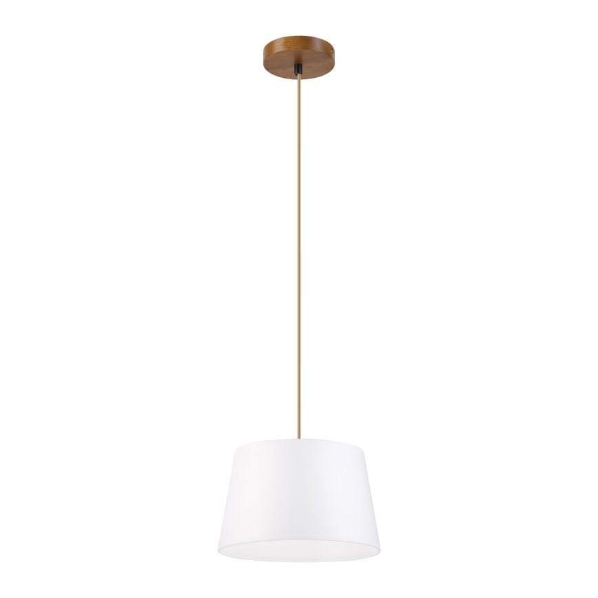 Luster na sajli AIDA 1xE27/60W/230V prečnik 25 cm hrast/braon/bela