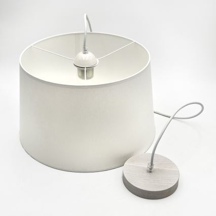 Luster na sajli AIDA 1xE27/60W/230V prečnik 35 cm hrast/bela