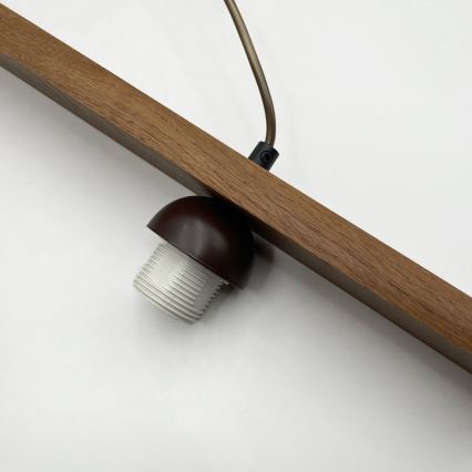 Luster na sajli AIDA 2xE27/15W/230V prečnik 35 cm hrast/krem