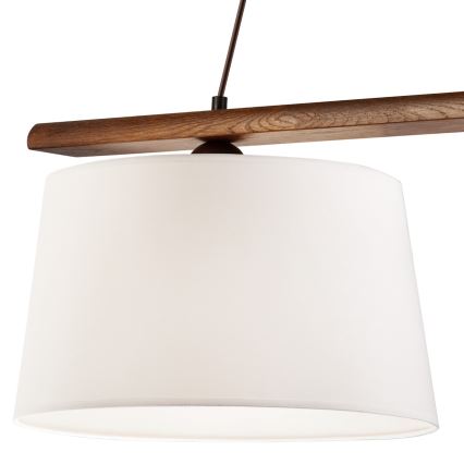 Luster na sajli AIDA 2xE27/60W/230V Ø 35 cm hrast/orah