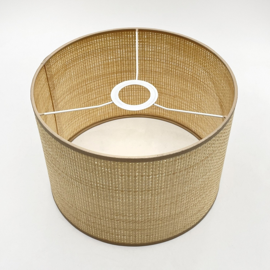 Luster na sajli AIDA 3xE27/15W/230V prečnik 25 cm hrast/rafija