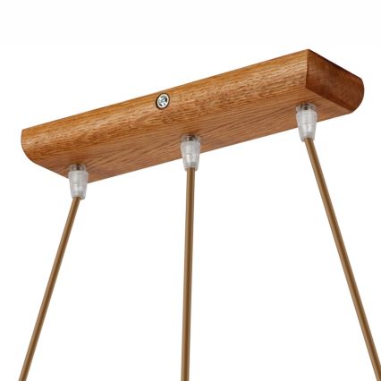 Luster na sajli AIDA 3xE27/60W/230V, prečnik 25 cm, hrast
