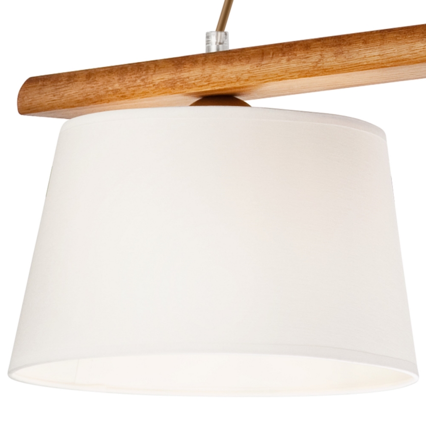 Luster na sajli AIDA 3xE27/60W/230V, prečnik 25 cm, hrast