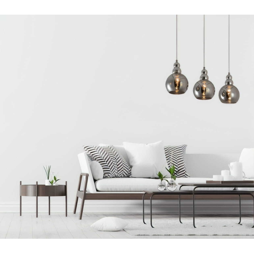 Luster na sajli AKSO 3xE14/40W/230V matni hrom