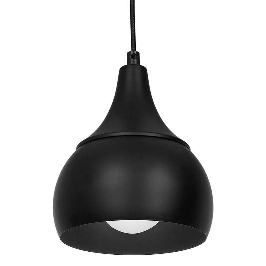 Luster na sajli AKTAN 3xE27/60W/230V, crni, okrugli