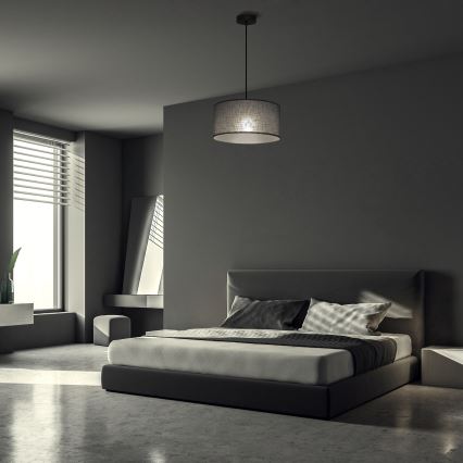 Luster na sajli ALBA 1xE27/15W/230V pr. 40 cm siv