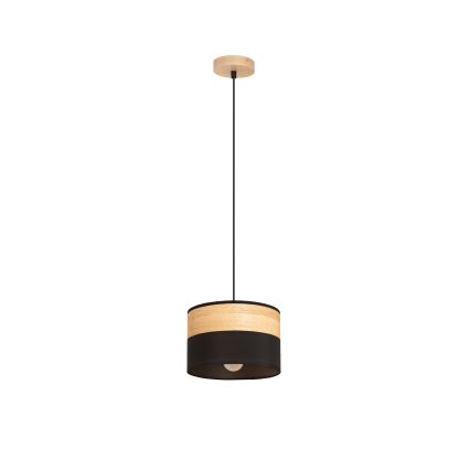 Luster na sajli ALBA 1xE27/15W/230V prečnik 20 cm crna/braon