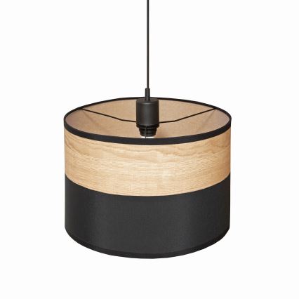 Luster na sajli ALBA 1xE27/15W/230V prečnik 20 cm crna/braon