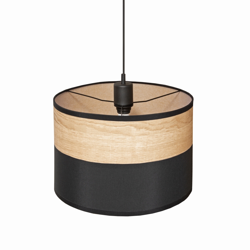 Luster na sajli ALBA 1xE27/15W/230V prečnik 20 cm crna/braon