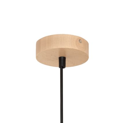 Luster na sajli ALBA 1xE27/15W/230V prečnik 20 cm crna/braon