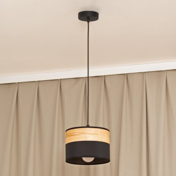 Luster na sajli ALBA 1xE27/15W/230V prečnik 20 cm crna/smeđa