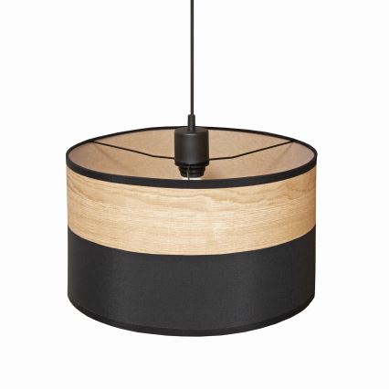 Luster na sajli ALBA 1xE27/15W/230V prečnik 25 cm crna/braon