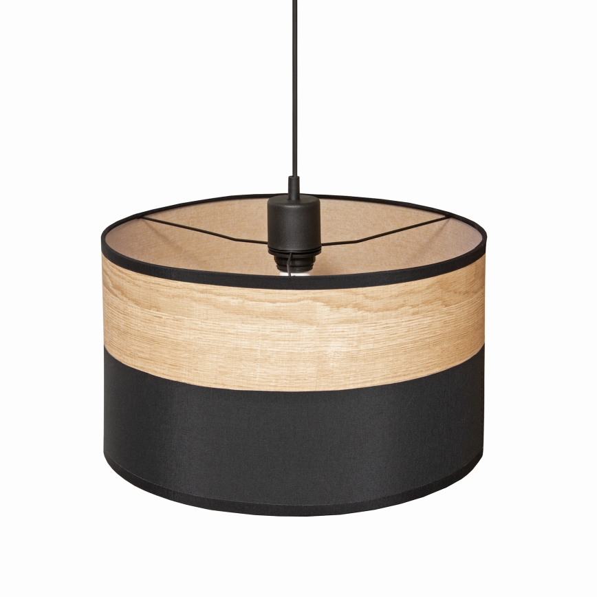 Luster na sajli ALBA 1xE27/15W/230V prečnik 25 cm crna/braon