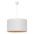 Luster na sajli ALBA 1xE27/15W/230V, prečnik 45 cm, bela/zlatna