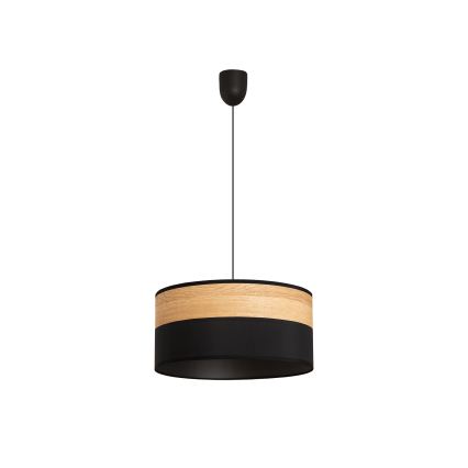 Luster na sajli ALBA, 1xE27/15W/230V, prečnik 45 cm, crna/braon