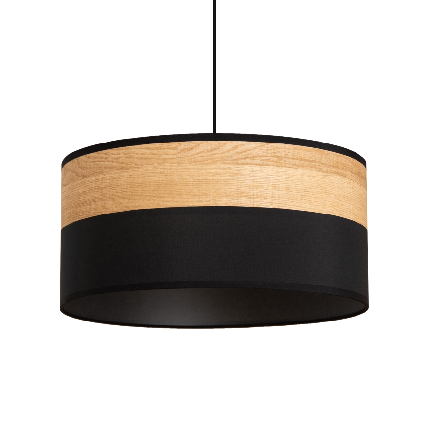Luster na sajli ALBA, 1xE27/15W/230V, prečnik 45 cm, crna/braon