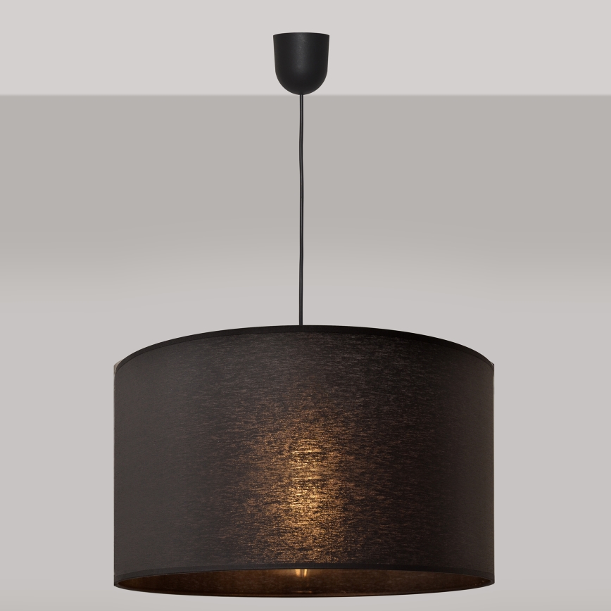 Luster na sajli ALBA 1xE27/15W/230V, prečnik 45 cm, crna