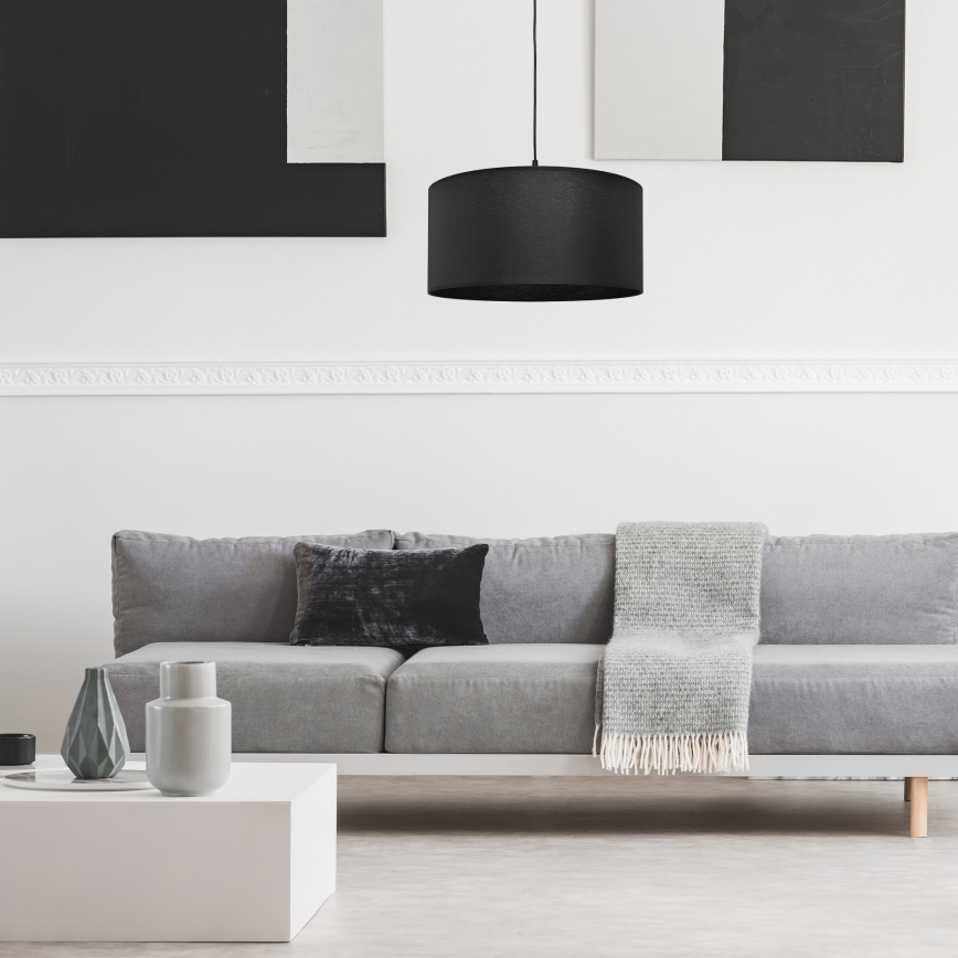 Luster na sajli ALBA 1xE27/15W/230V prečnika 40 cm crna