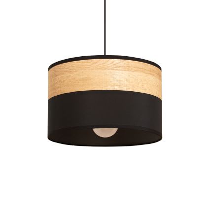 Luster na sajli ALBA 1xE27/15W/230V Ø 25 cm crna/smeđa