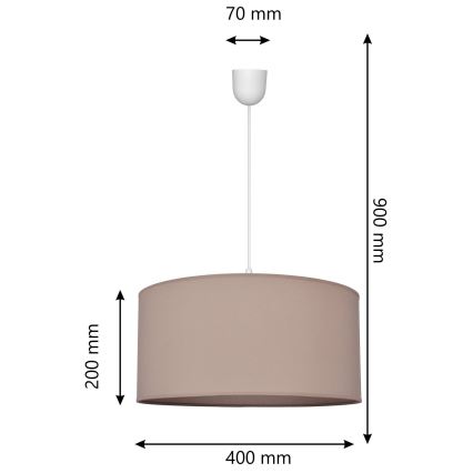 Luster na sajli ALBA 1xE27/15W/230V Ø 40 cm bež