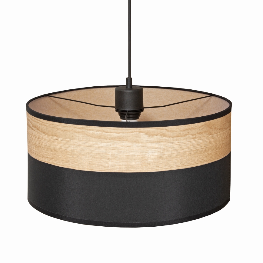 Luster na sajli ALBA 1xE27/15W/230V Ø 45 cm crna/braon