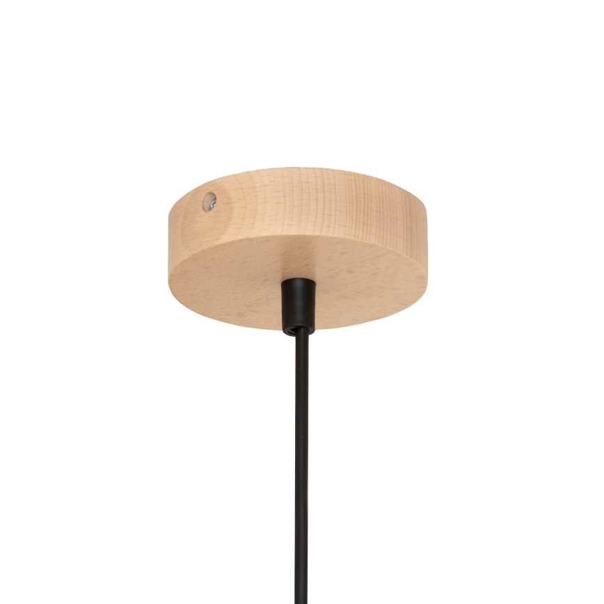 Luster na sajli ALBA 1xE27/15W/230V Ø 45 cm crna/braon