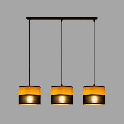 Luster na sajli ALBA 3xE27/15W/230V crna/braon