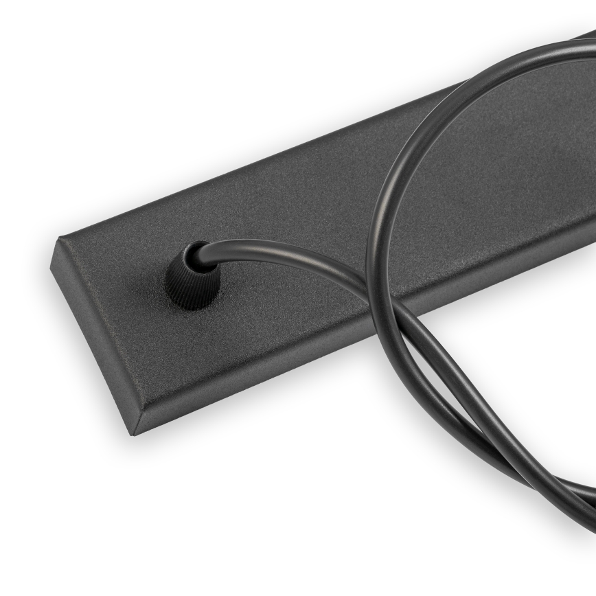 Luster na sajli ALBA 3xE27/15W/230V crna/braon