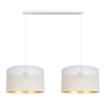 Luster na sajli ALDO 2xE27/60W/230V beli