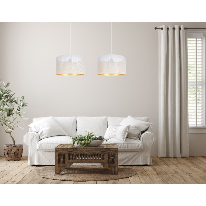 Luster na sajli ALDO 2xE27/60W/230V beli