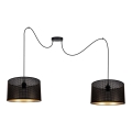 Luster na sajli ALDO Pauk 2xE27/60W/230V, crni