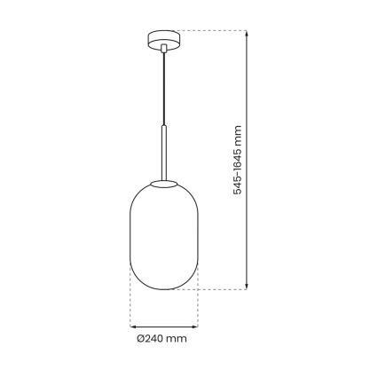 Luster na sajli ALIAS 1xE14/40W/230V prečnik 24 cm zlatna