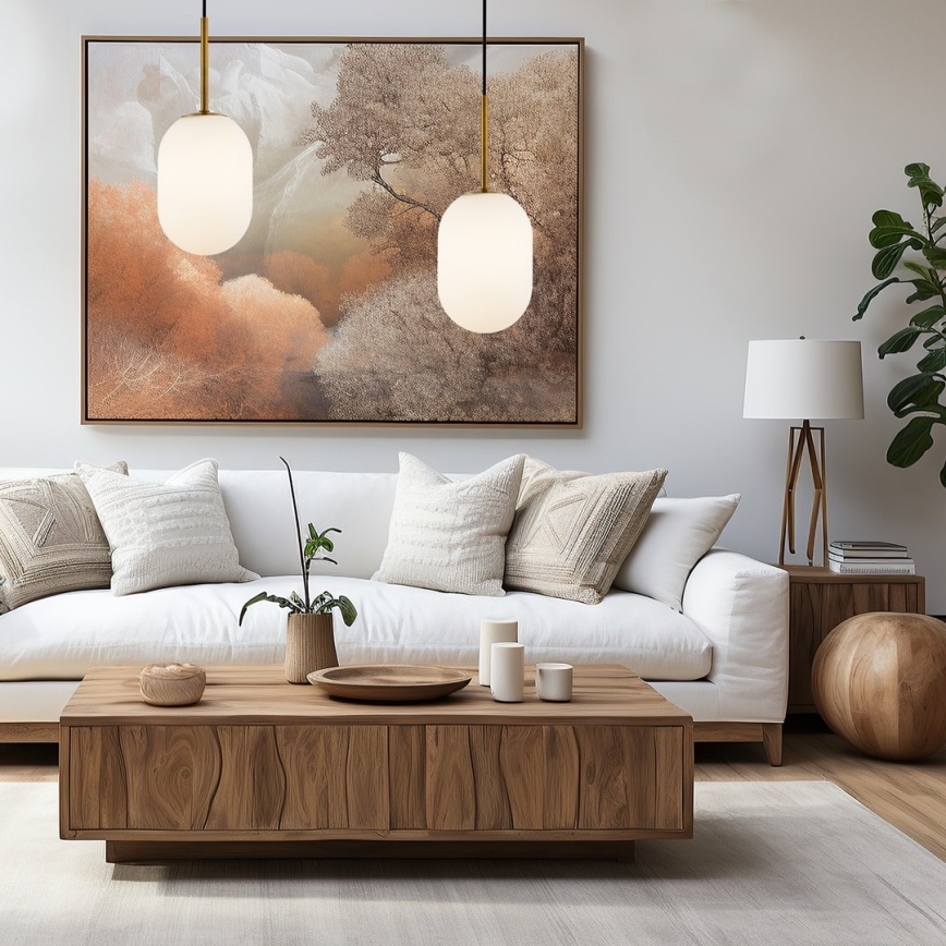 Luster na sajli ALIAS 1xG9/8W/230V prečnika 12 cm zlatne boje