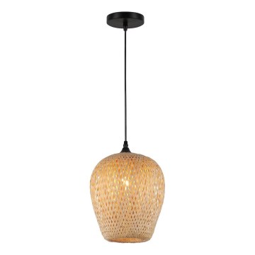 Luster na sajli ALMA, 1xE27/60W/230V, prečnik 23 cm, bambus