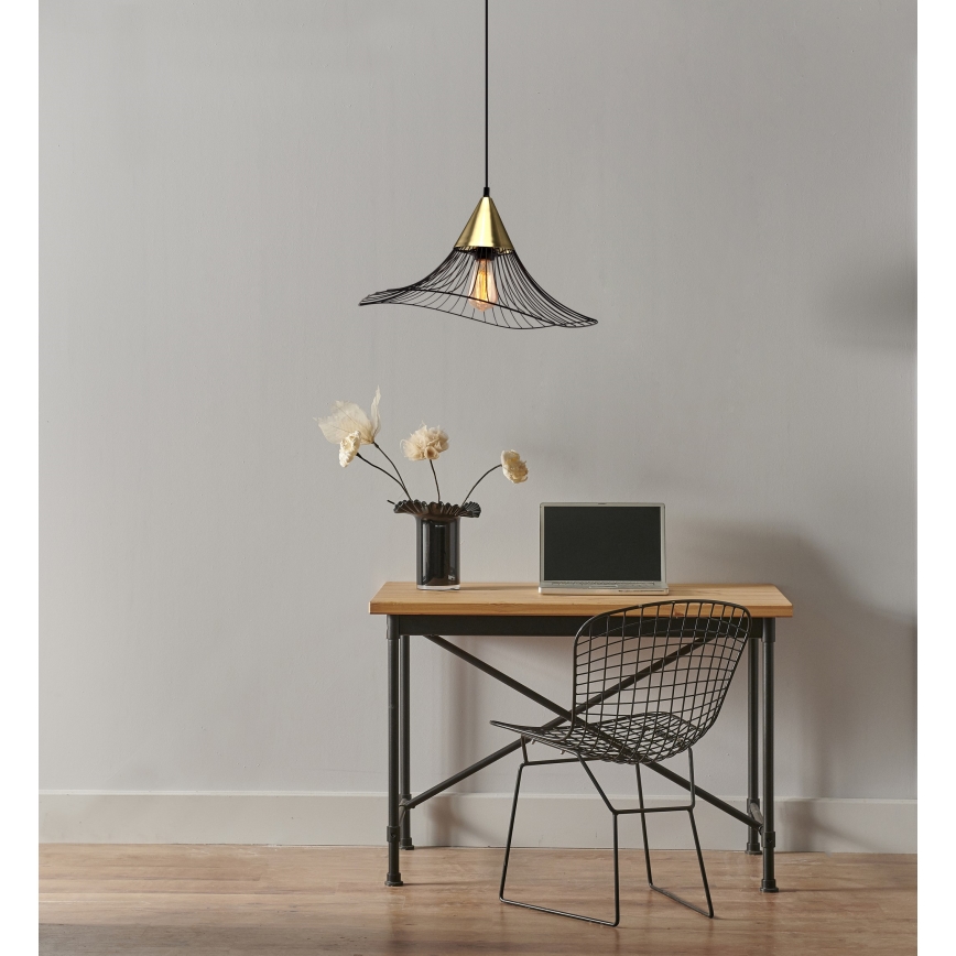 Luster na sajli ALURA 1xE27/60W/230V prečnik 50 cm crna