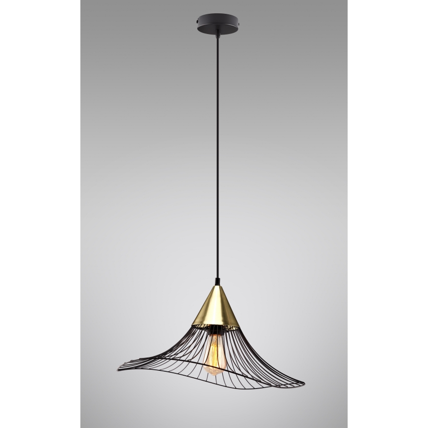 Luster na sajli ALURA 1xE27/60W/230V prečnik 50 cm crna