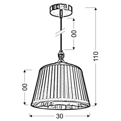 Luster na sajli AMORE 1xE27/60W/230V