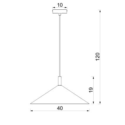 Luster na sajli ANEGA 1xGX53/15W/230V prečnik 40 cm bež