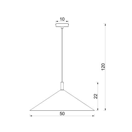 Luster na sajli ANEGA 1xGX53/15W/230V prečnik 50 cm bež