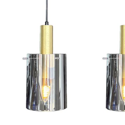 Luster na sajli ARCADIA 3xE27/60W/230V zlatna/zadimljena