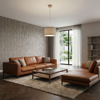 Luster na sajli ARDEN 1xE27/15W/230V prečnik 40 cm bež