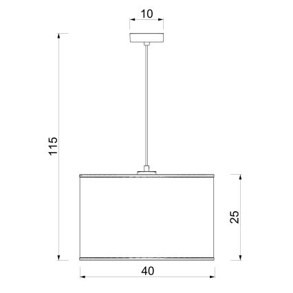Luster na sajli ARDEN 1xE27/15W/230V prečnik 40 cm bež