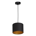 Luster na sajli ARDEN 1xE27/60W/230V preč. 18 cm crna/zlatna
