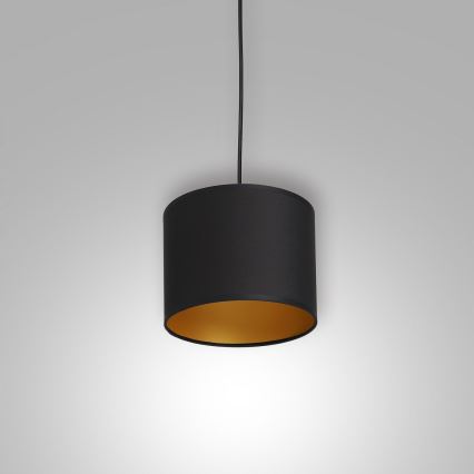 Luster na sajli ARDEN 1xE27/60W/230V preč. 18 cm crna/zlatna