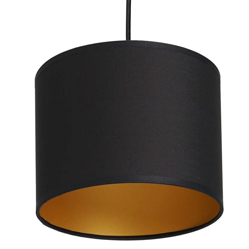Luster na sajli ARDEN 1xE27/60W/230V preč. 18 cm crna/zlatna