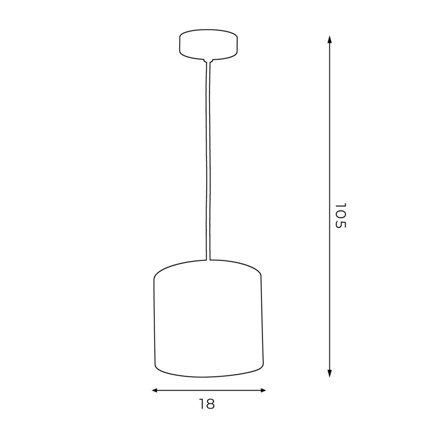Luster na sajli ARDEN 1xE27/60W/230V preč. 18 cm crna/zlatna