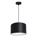 Luster na sajli ARDEN 1xE27/60W/230V prečnik 25 cm crna/bela