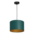 Luster na sajli ARDEN 1xE27/60W/230V prečnik 25 cm zelena/zlatna