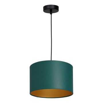 Luster na sajli ARDEN 1xE27/60W/230V prečnik 25 cm zelena/zlatna