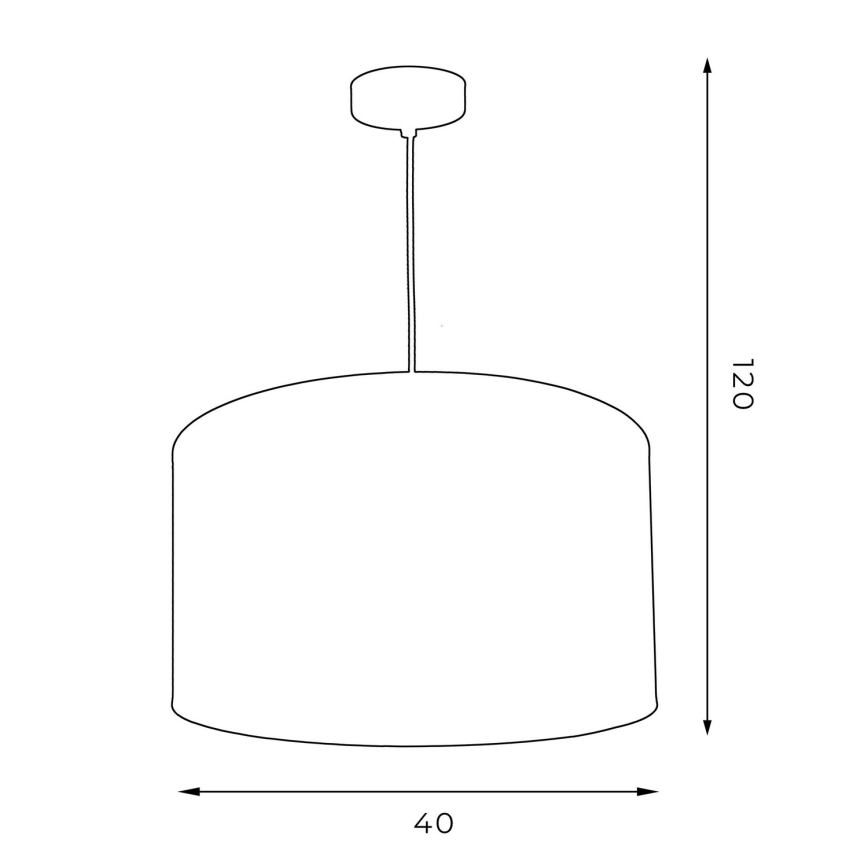 Luster na sajli ARDEN 1xE27/60W/230V prečnik 40 cm bela